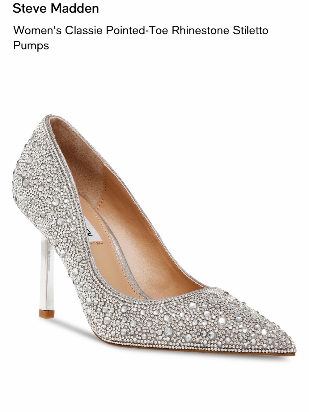 Steve Madden Classie Rhinestone Pointed Toe Pump